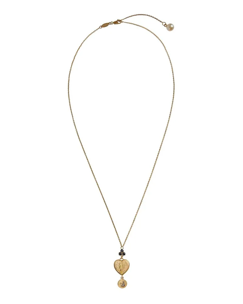 Dolce & Gabbana 18kt Sicily Gelbgoldanhänger mit Saphir Gold