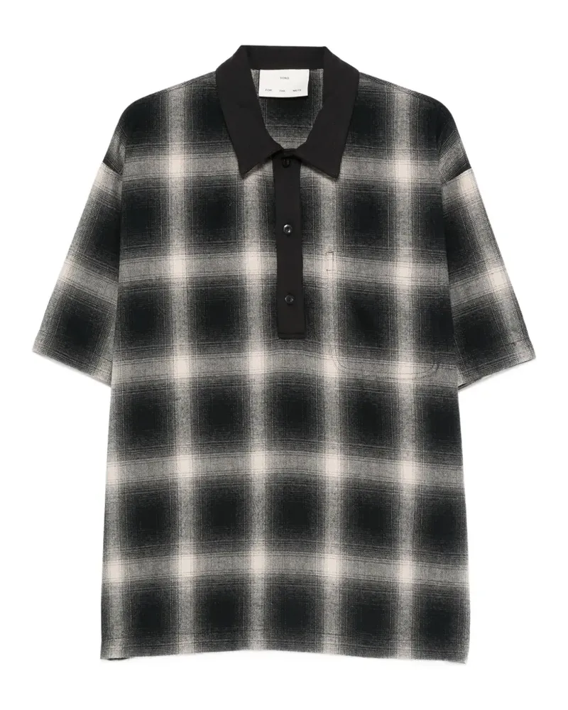 Song For The Mute Kariertes Poloshirt - Schwarz Schwarz