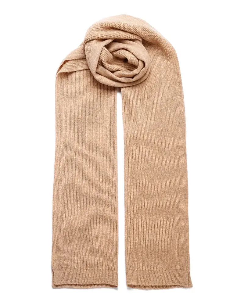 Al Duca D’Aosta 1902 ribbed-knit cashmere scarf - Nude Nude