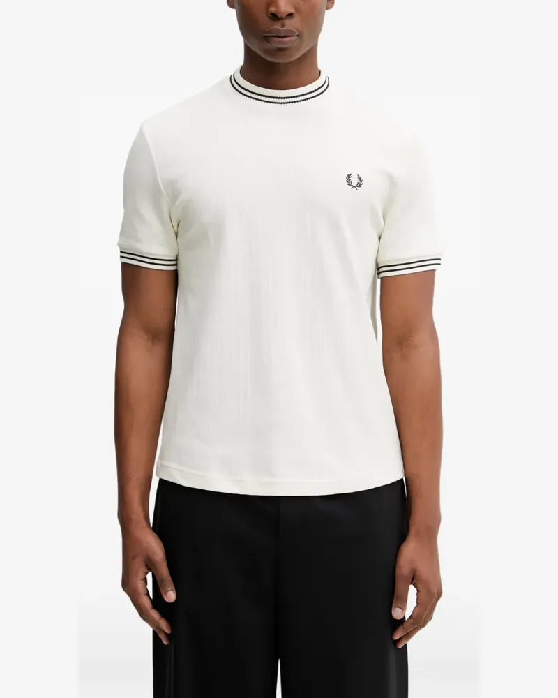 Fred Perry Geripptes Jersey-T-Shirt - Nude Nude