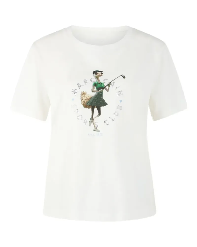 Marc Cain T-Shirt mit grafischem Print - Weiß Weiß