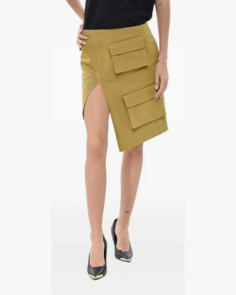 OFF-WHITE asymmetric cargo skirt - Gelb Gelb