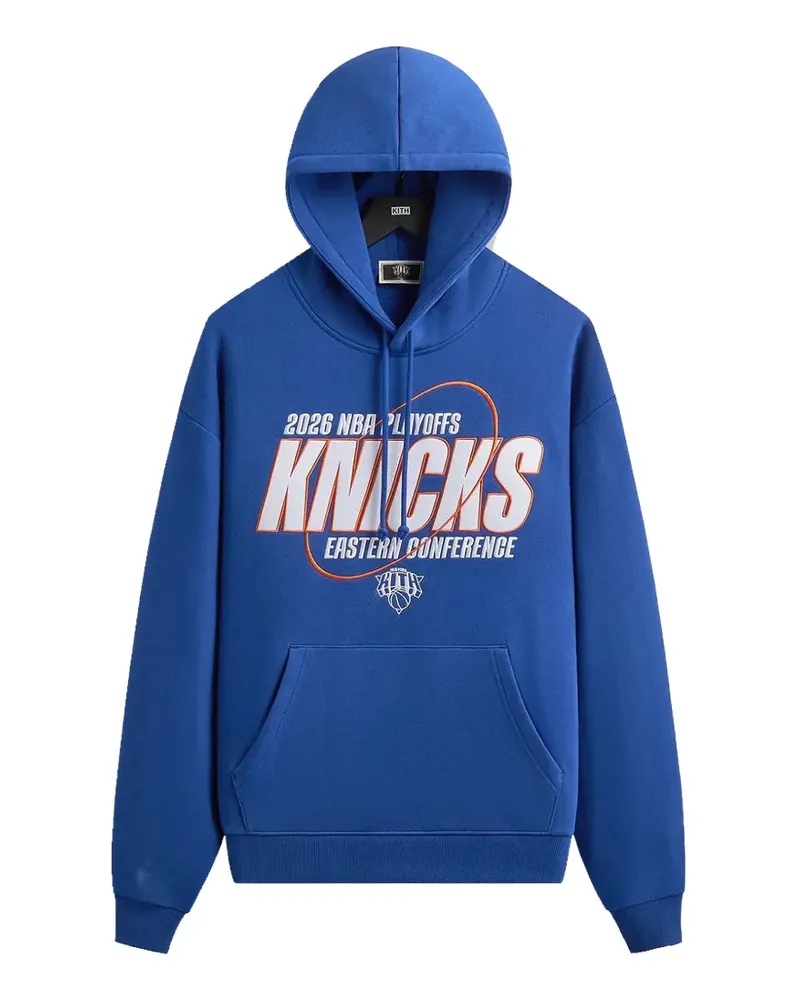 KITH Nelson logo-print hoodie - Blau Blau