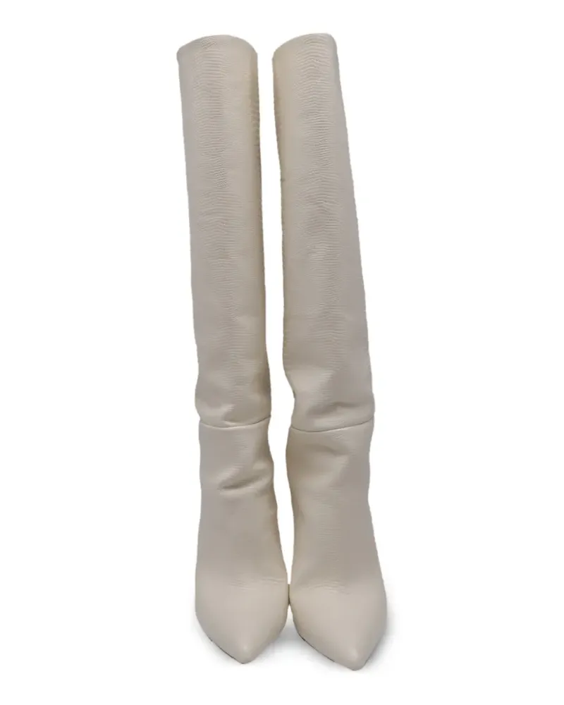 Paris Texas lizard-embossed boots - Nude Nude