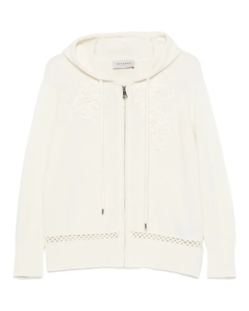 Ermanno Scervino Hoodie mit Blumenstickerei - Nude Nude