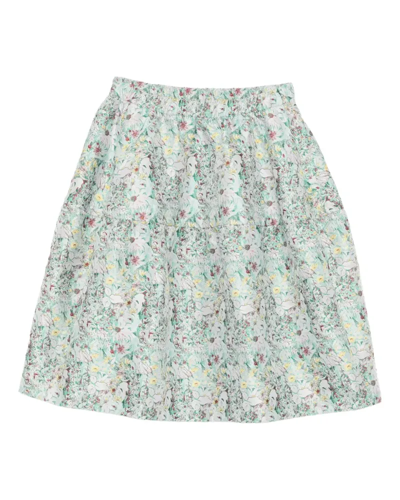 JNBY Midirock mit Blumenstickerei - Blau Blau