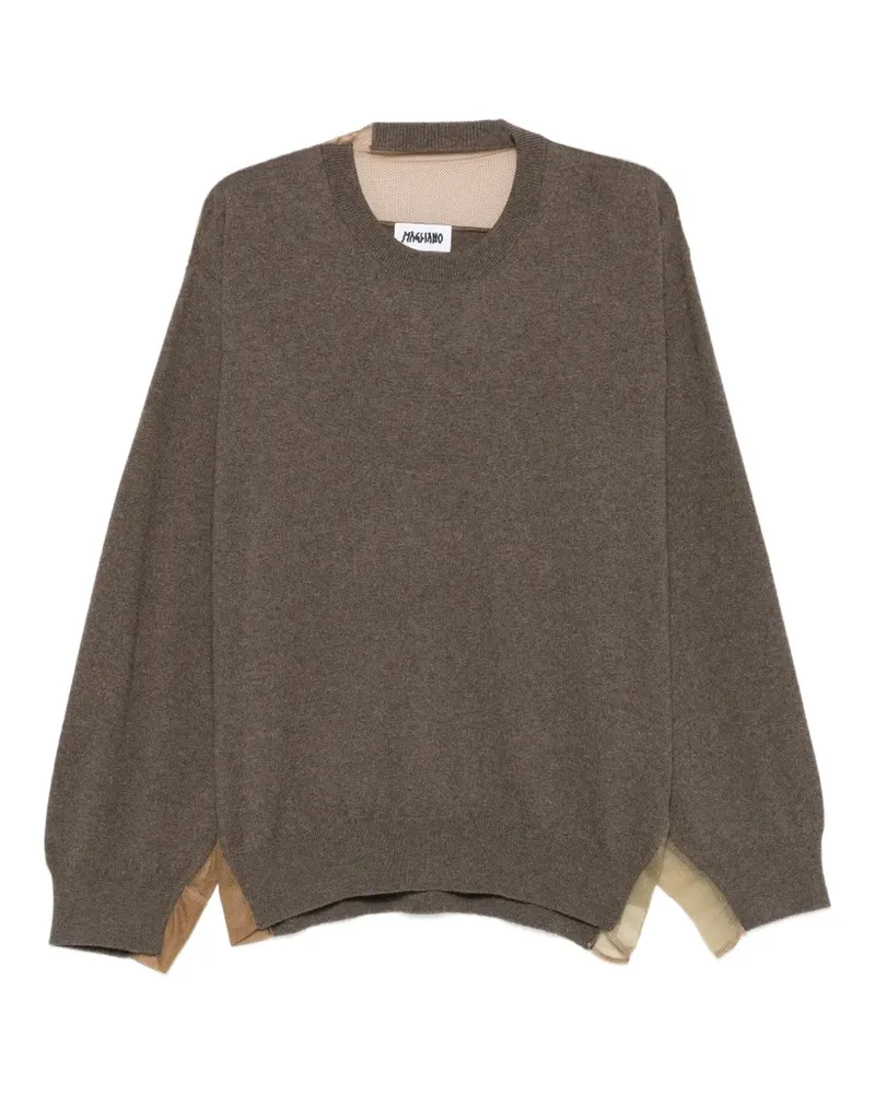 Magliano mesh-panel layered sweater - Braun Braun