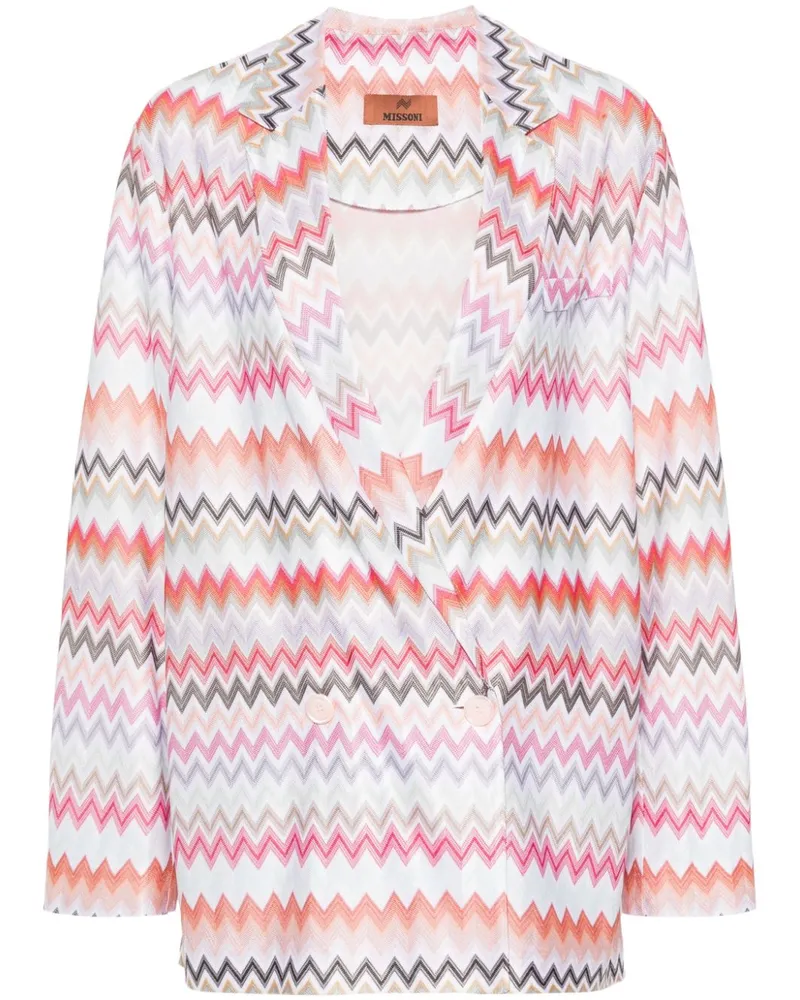 Missoni Blazer mit Zickzackmuster - Weiß Weiß