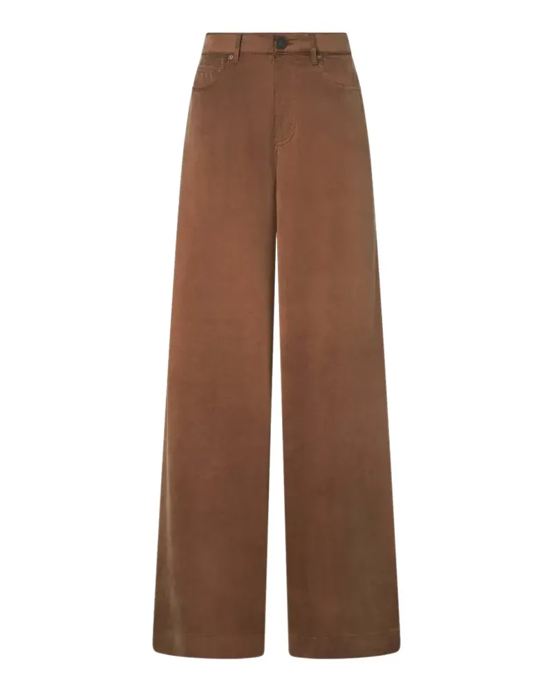 Pinko Hose mit Logo-Stickerei - Braun Braun