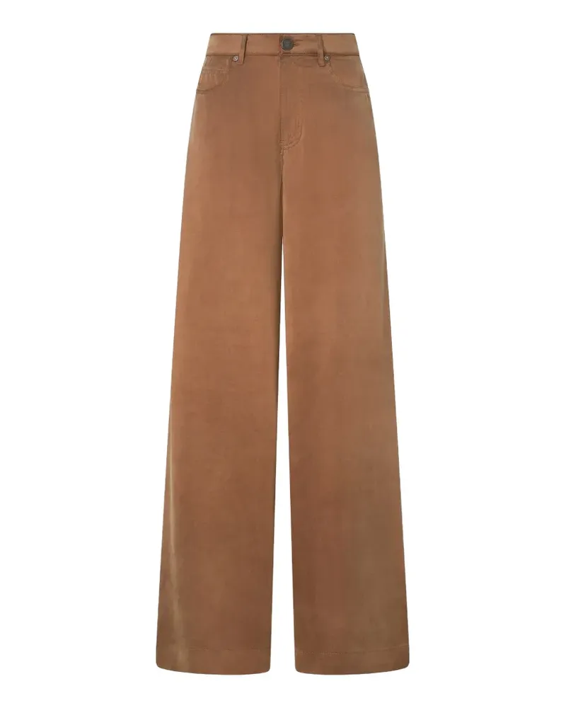 Pinko Hose mit Logo-Stickerei - Braun Braun