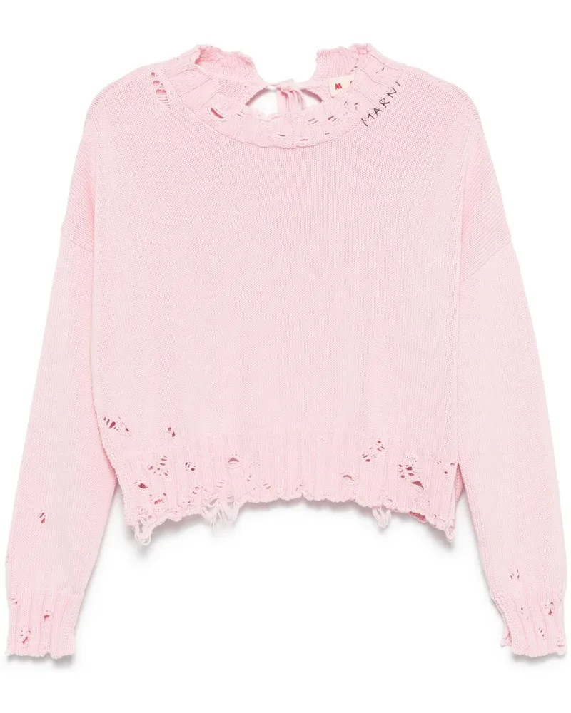 Marni Pullover mit Distressed-Effekt - Rosa Rosa