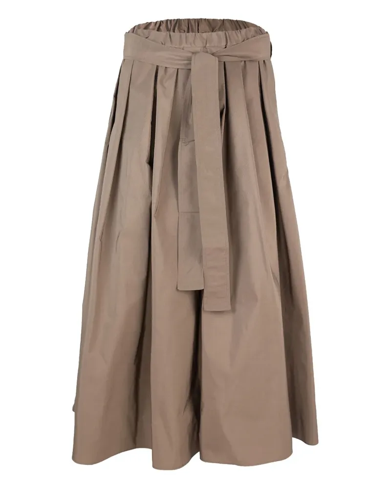 Max Mara Midirock mit Gürtel - Braun Braun