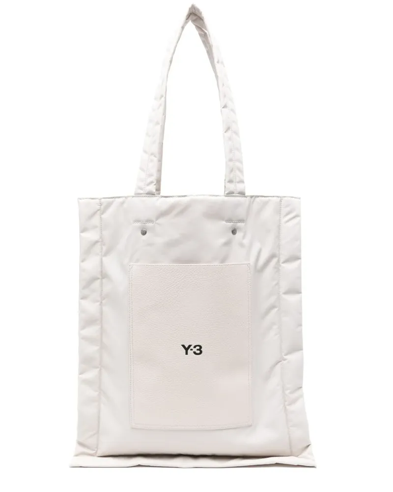 Y-3 Gepolsterter Shopper mit Logo-Print Nude