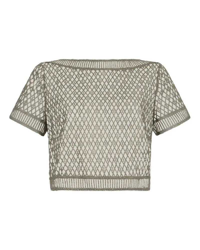 Aubade Stardust Dream Pyjama-Oberteil mit Stickerei - Grün Grün