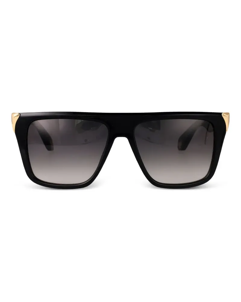 Roberto Cavalli Sonnenbrille mit eckigem Gestell - Schwarz Schwarz