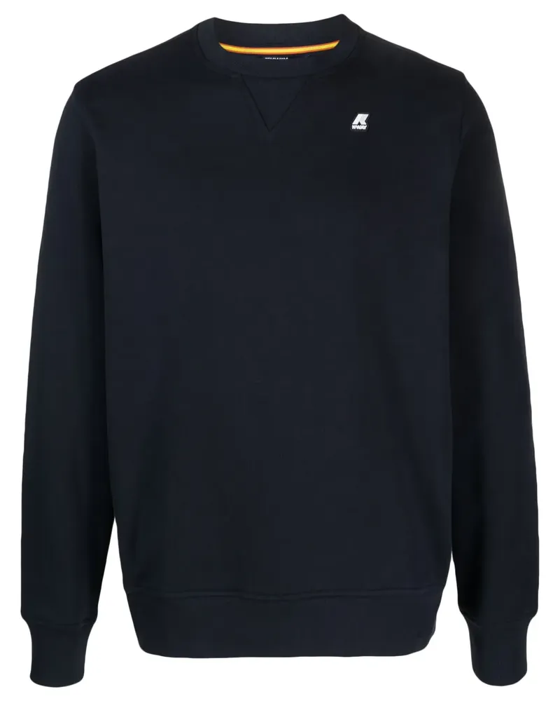 K-Way Sweatshirt mit Logo-Patch - Blau Blau