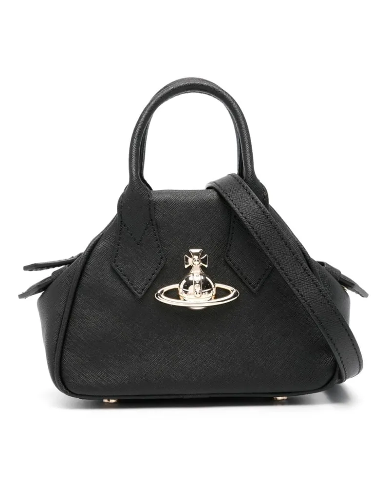 Vivienne Westwood Handtasche mit Schild - Schwarz Schwarz