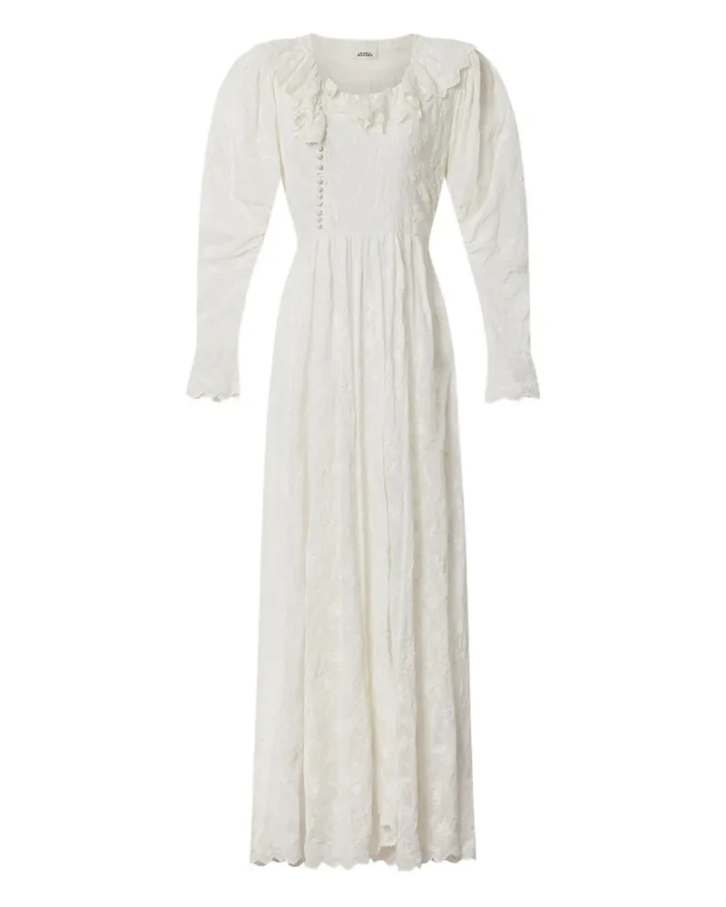 Isabel Marant Zoen Kleid mit Rüschenkragen - Weiß Weiß