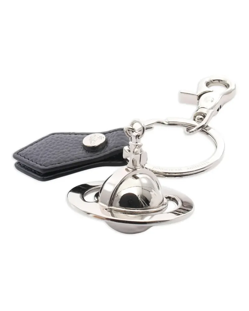 Vivienne Westwood 2020´s Orb leather keyring - Silber Silber