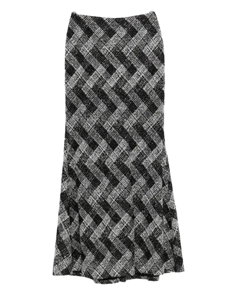 Elie Saab Rock mit Zickzackmuster - Schwarz Schwarz