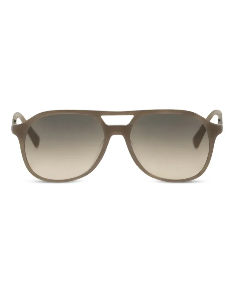 Brunello Cucinelli translucent-finish pilot-frame sunglasses - Grau Grau