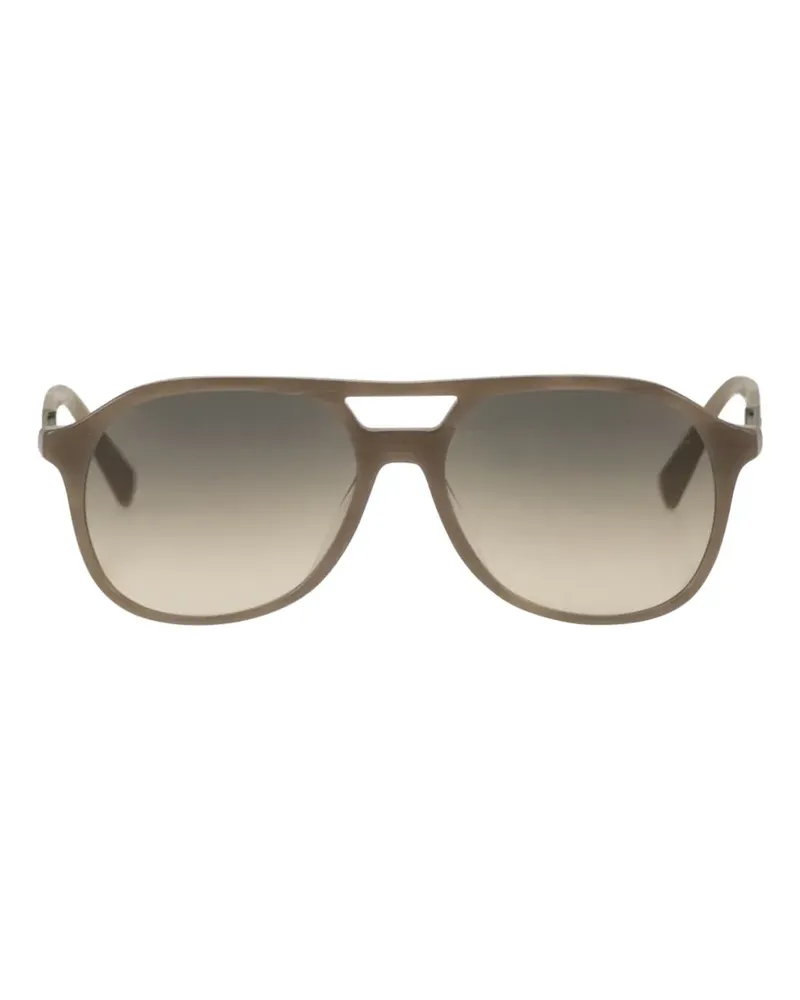 Brunello Cucinelli translucent-finish pilot-frame sunglasses - Grau Grau