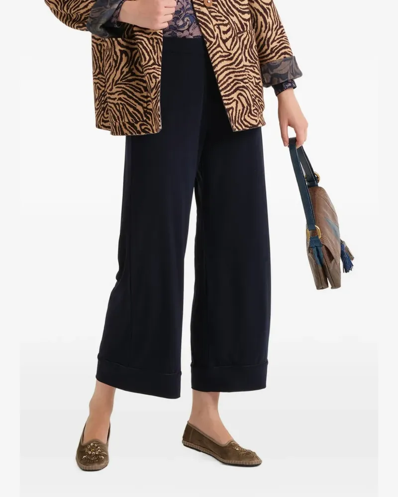 Maliparmi Cropped-Hose mit Paspelierung - Blau Blau