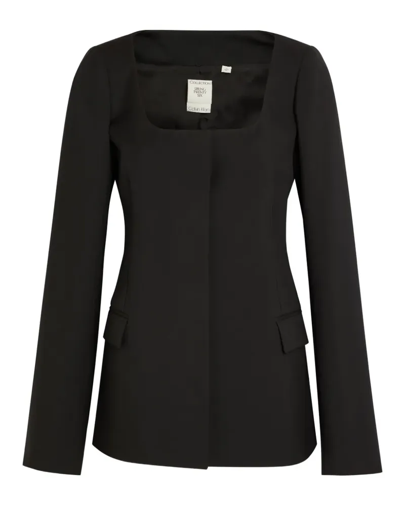 Calvin Klein square-neck concealed-fastening jacket - Schwarz Schwarz
