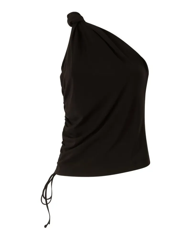 Pinko Gerafftes One-Shoulder-Oberteil - Schwarz Schwarz