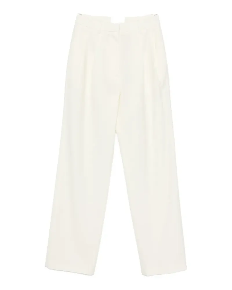 LARDINI pleat-detail wide-leg trousers - Nude Nude