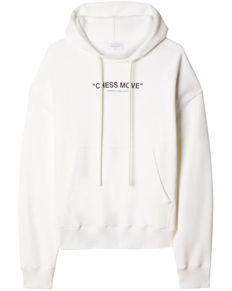 OFF-WHITE Hoodie mit "Chess Move"-Print - Nude Nude