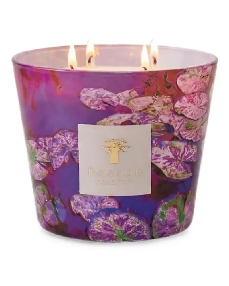 Baobab Collection Arty Flowers Kerze mit Blumenprint - Violett Violett