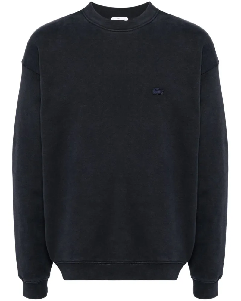 Lacoste Sweatshirt mit Logo-Patch - Schwarz Schwarz