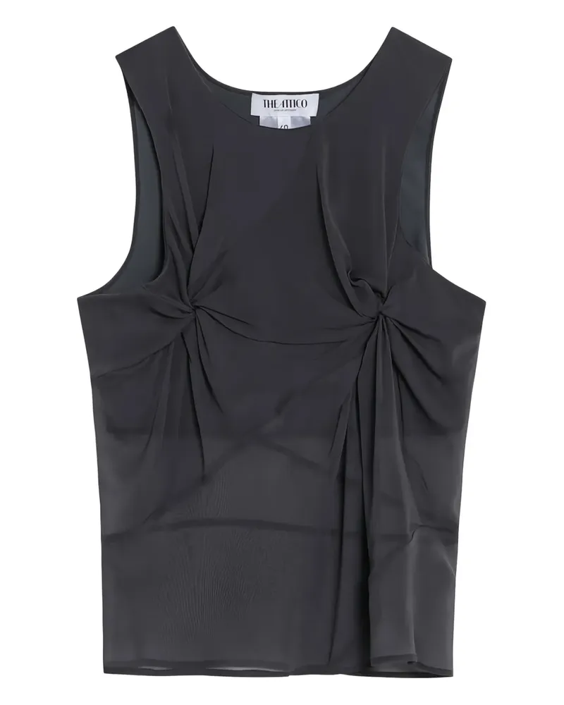 ATTICO Top aus Seide - Blau Blau