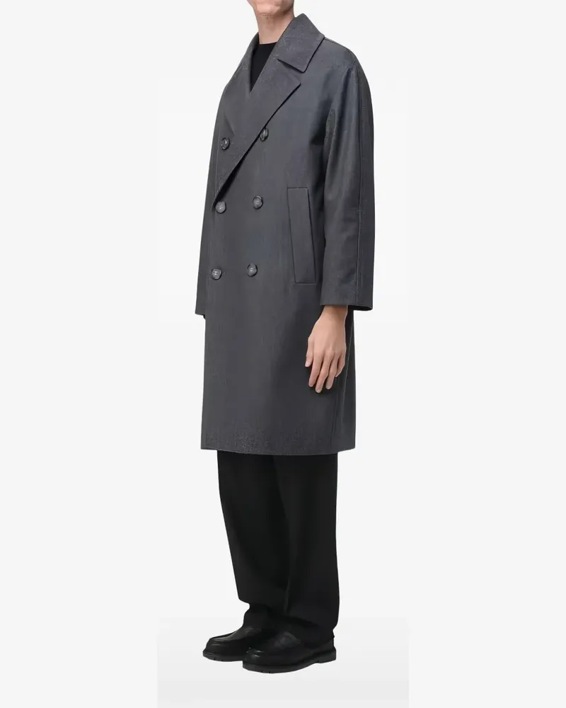 Hevò Tricase double-breasted coat - Grau Grau