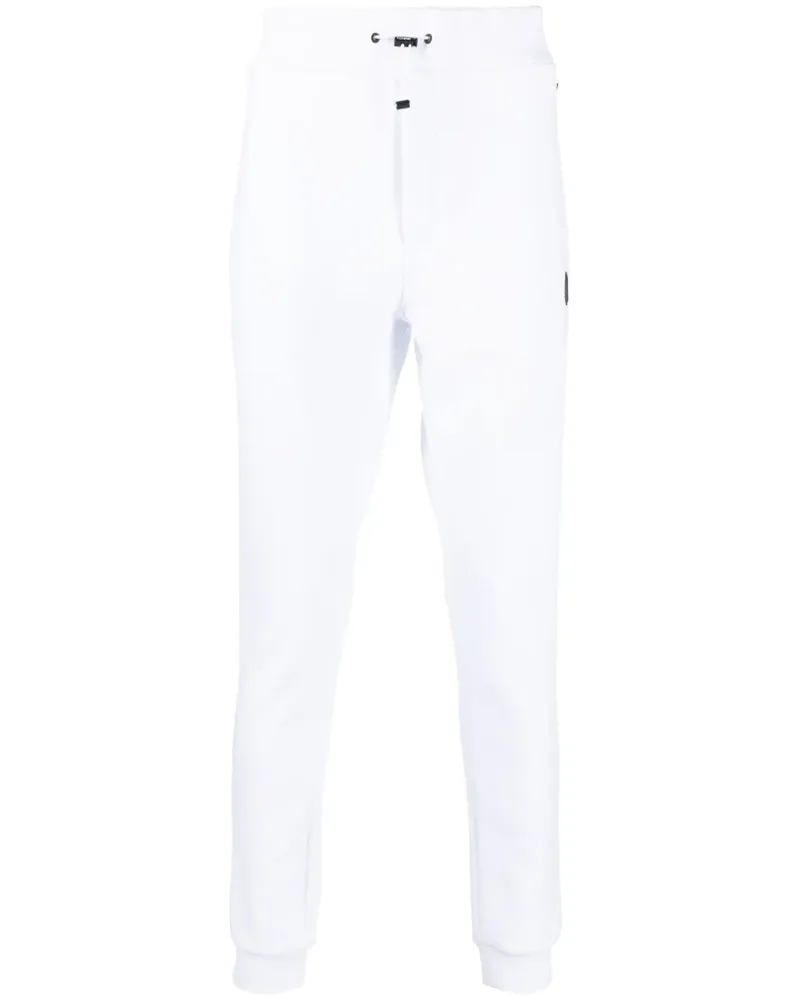 Philipp Plein Jogginghose mit Logo-Schild - Weiß Weiß