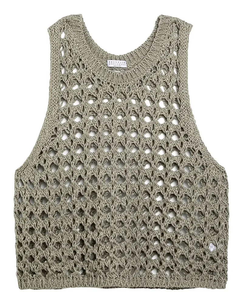 Brunello Cucinelli Gestricktes Top - Grün Grün