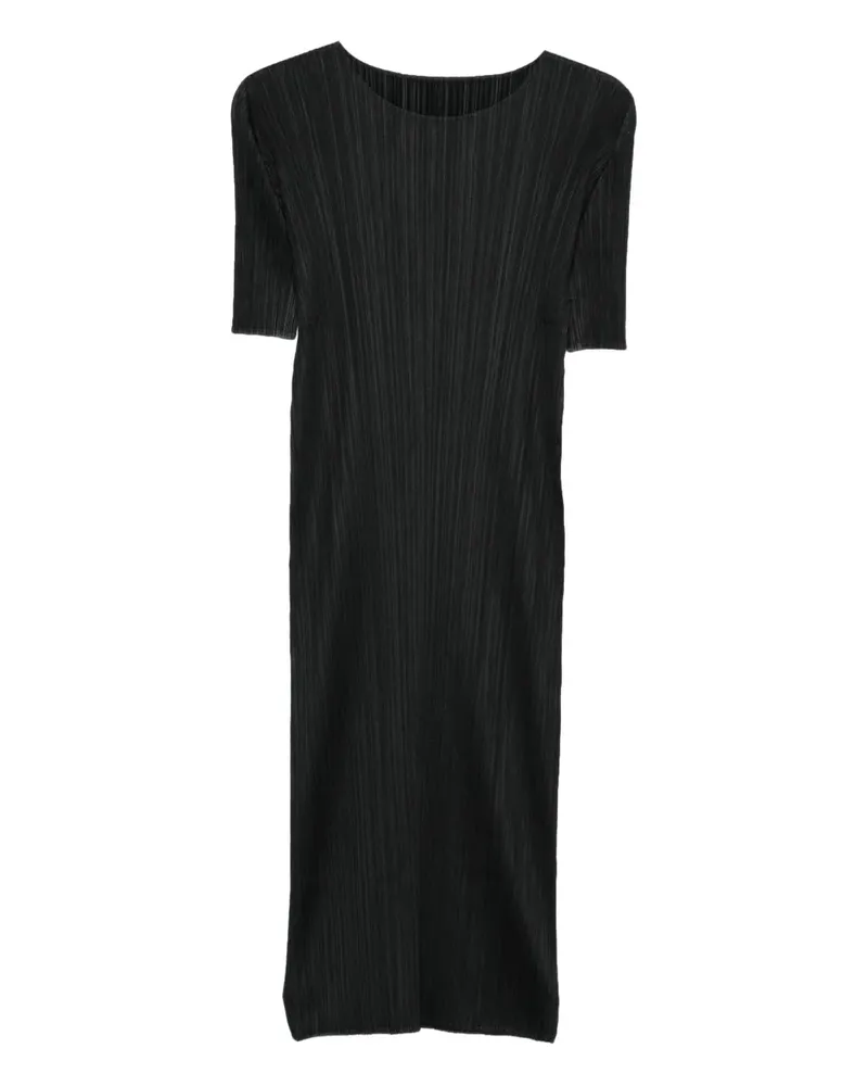 Issey Miyake Monthly Colors: August Midikleid mit Falten - Schwarz Schwarz