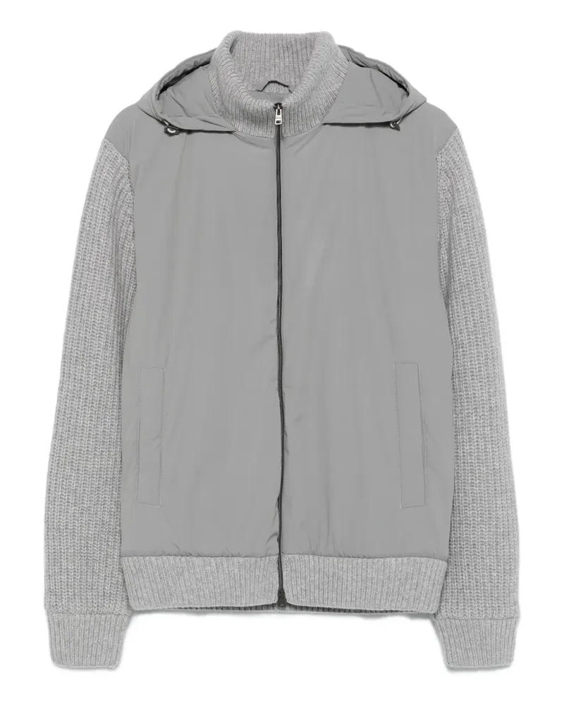 Herno Jacke aus geripptem Strick - Grau Grau