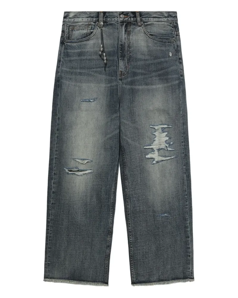BAPE Lockere Jeans im Distressed-Look - Blau Blau