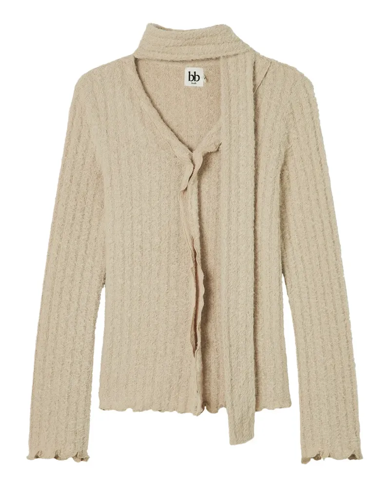 b+ab ruffled cardigan - Nude Nude