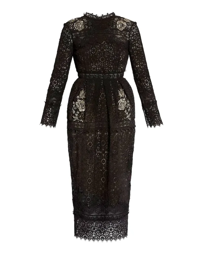 Erdem lace beaded dress - Schwarz Schwarz