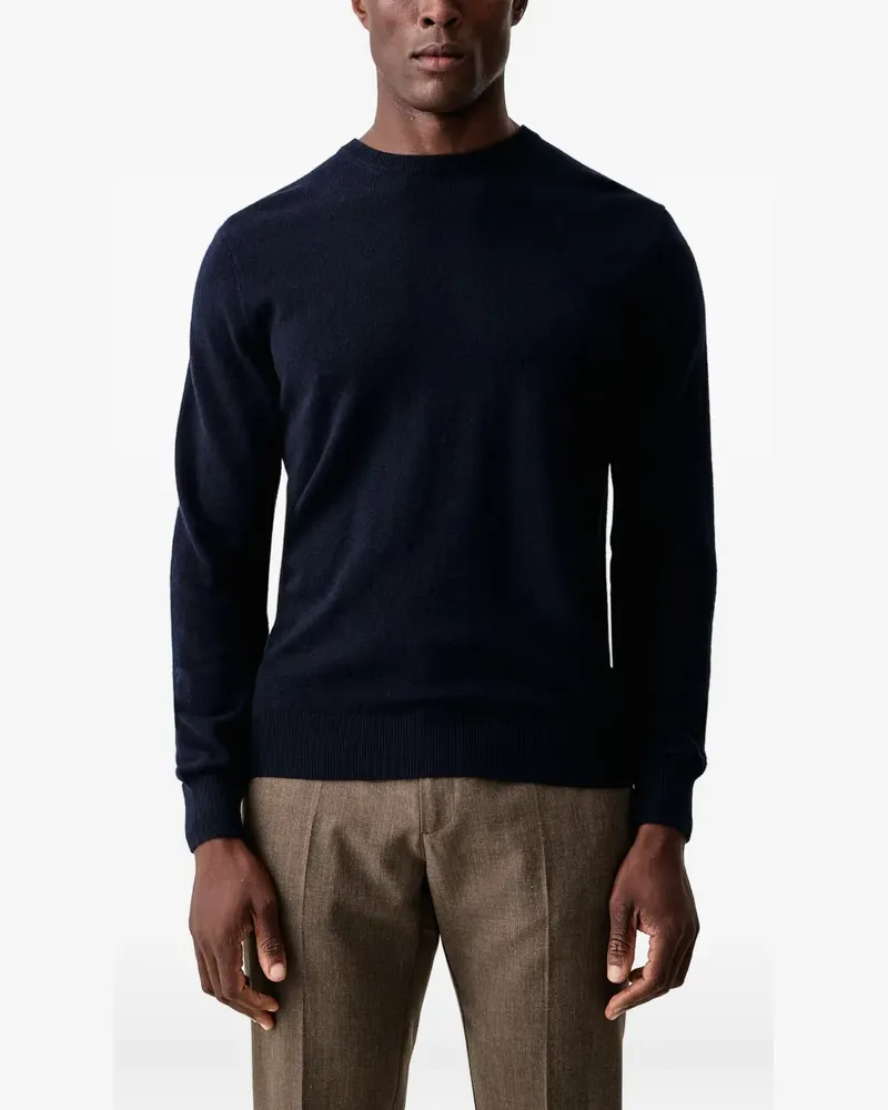 MC2 Saint Barth navy blue Regent merino wool and cashmere blend crewneck - Blau Blau