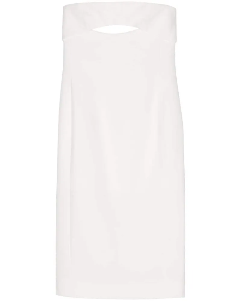 Saint Laurent Midikleid aus Seide - Weiß Weiß