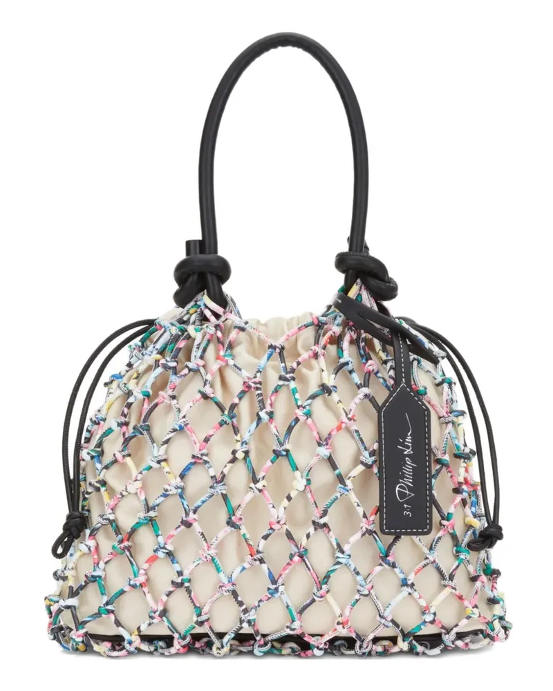 3.1 phillip lim Sac Kordelzug-Tote Bag mit Netzmuster - Nude Nude