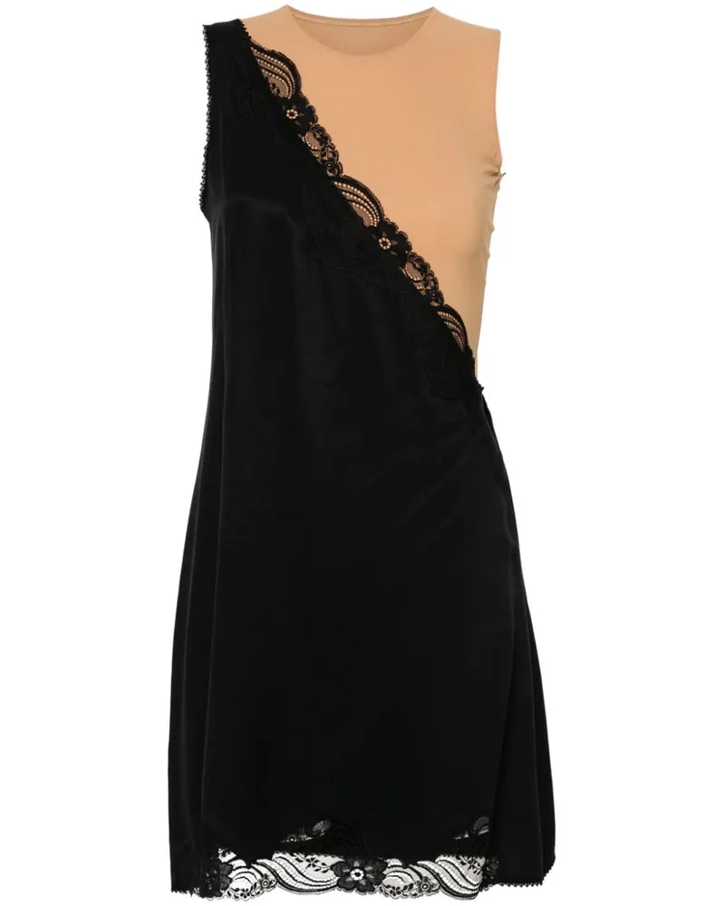 Maison Margiela Kleid mit Spitzenbesatz - Schwarz Schwarz