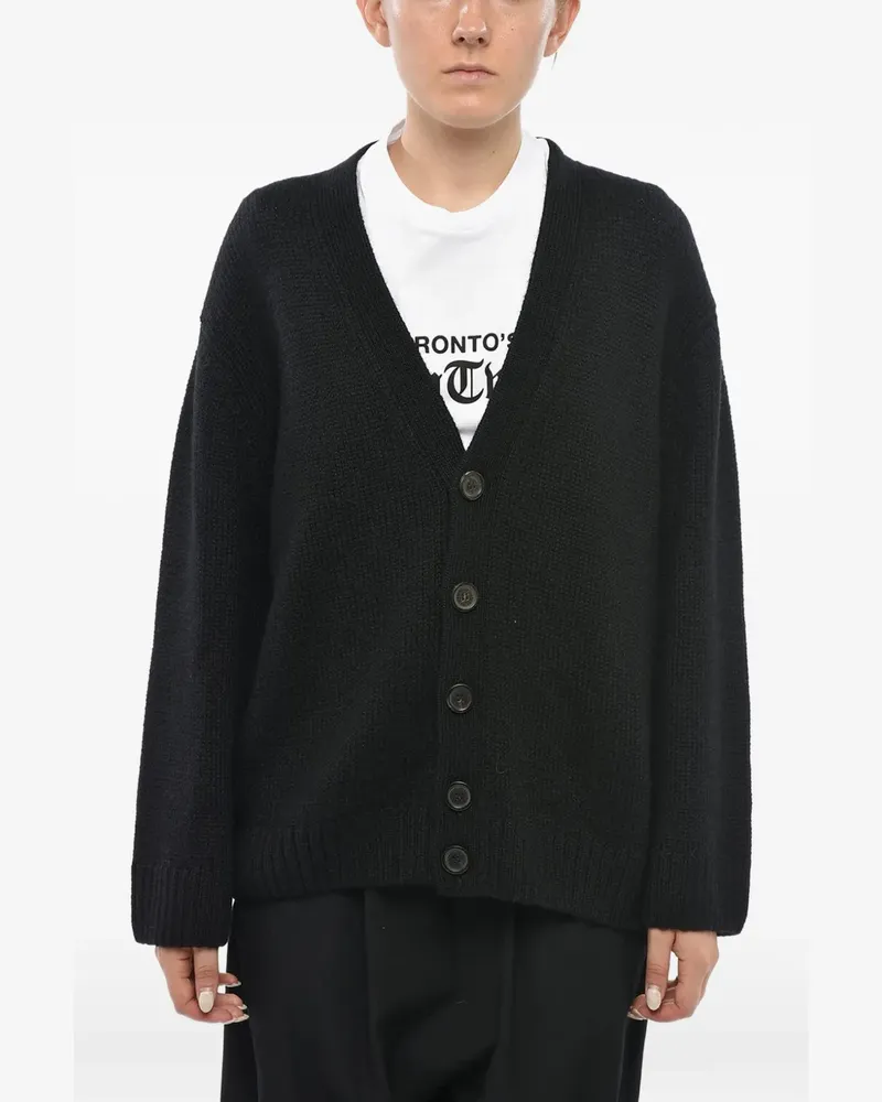 Dsquared2 logo-button V-neck cardigan - Schwarz Schwarz