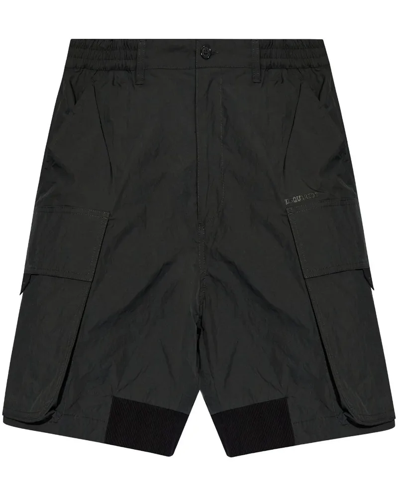 Dsquared2 Cargo-Shorts mit weitem Bein - Schwarz Schwarz