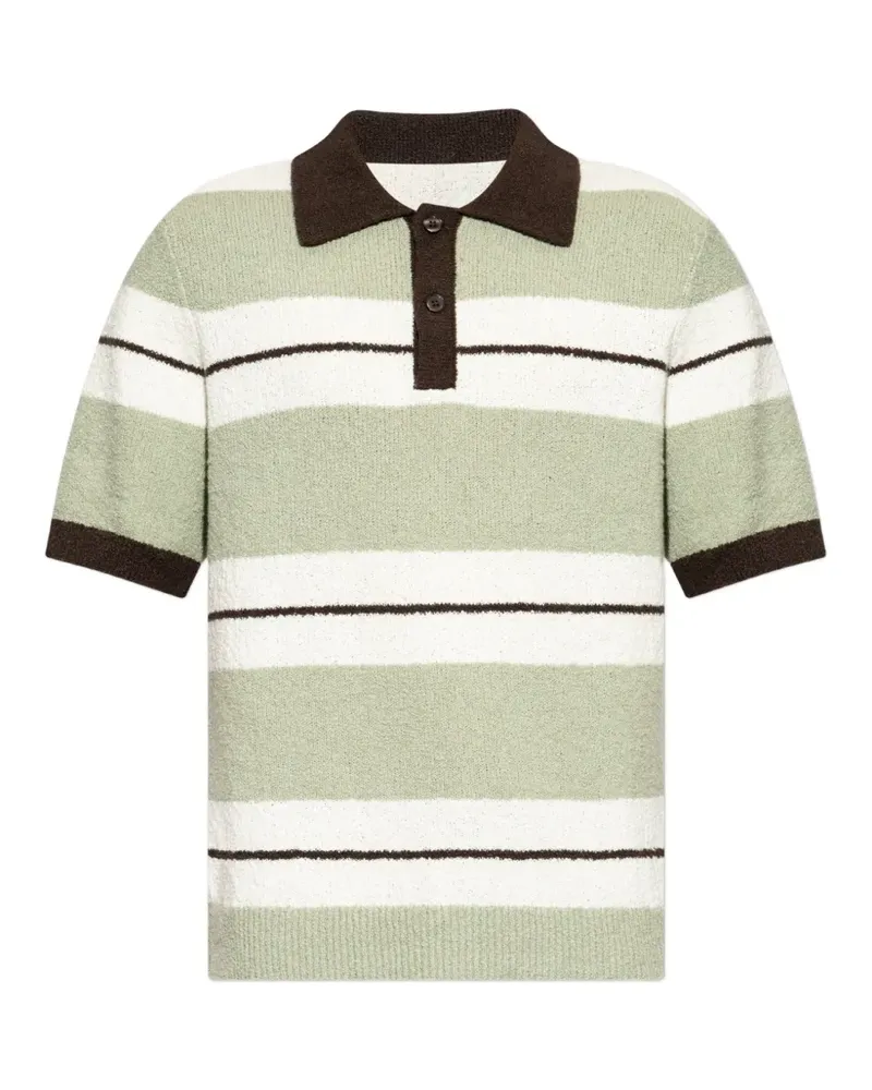 Samsøe & Samsøe Sapedro striped knit polo shirt - Grün Grün