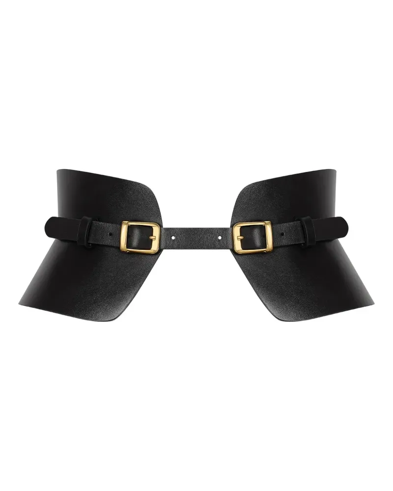 Maison Close Korsettgürtel aus Leder - Schwarz Schwarz